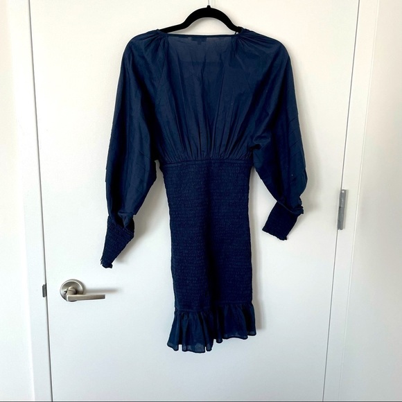 Rhode Anya smocked dress in navy - Picture 6 of 8